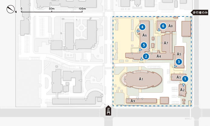 五福キャンパスA zone地図