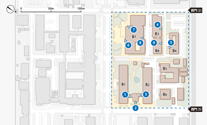 五福キャンパスB zone地図