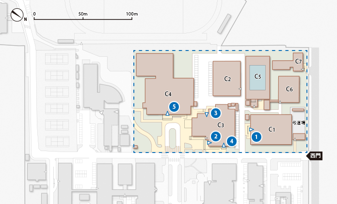 五福キャンパスC zone地図