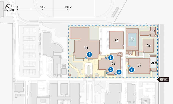 五福キャンパスC zone地図