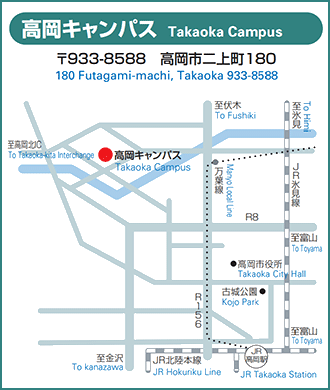 Takaoka Campus Map 富山大学